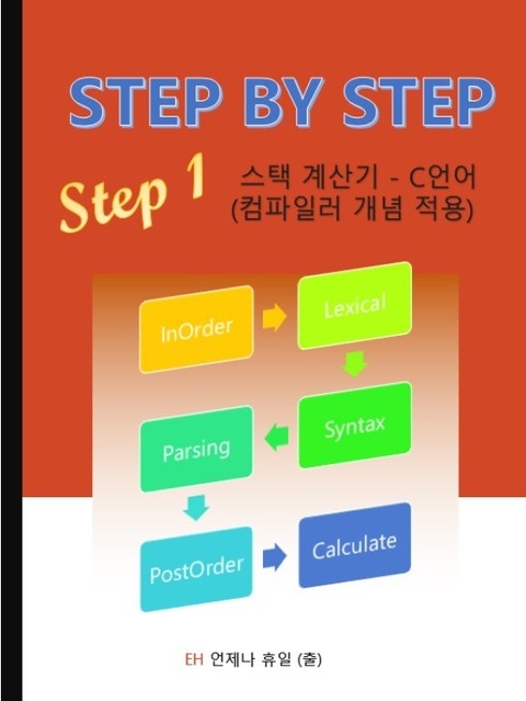 STEP BY STEP step 1 스택 계산기 - C언어 (컴파일러 개념 적용) 표지 이미지