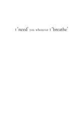 [영문판] I 'need' you whenever I 'breathe' 표지 이미지