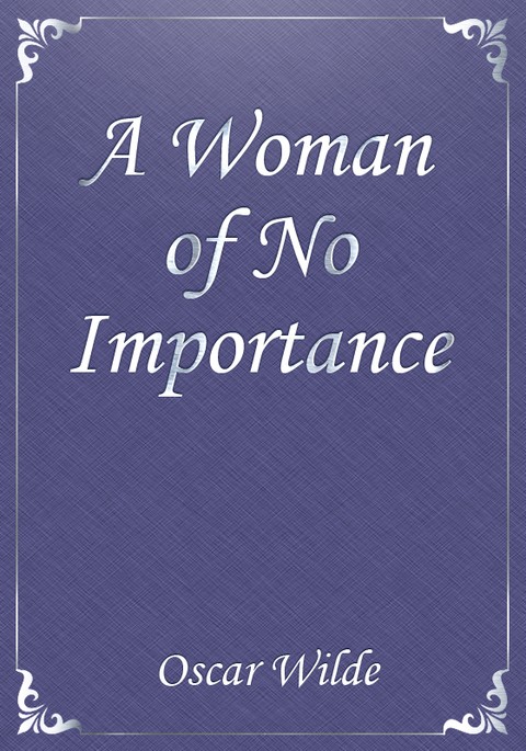 A Woman of No Importance 표지 이미지