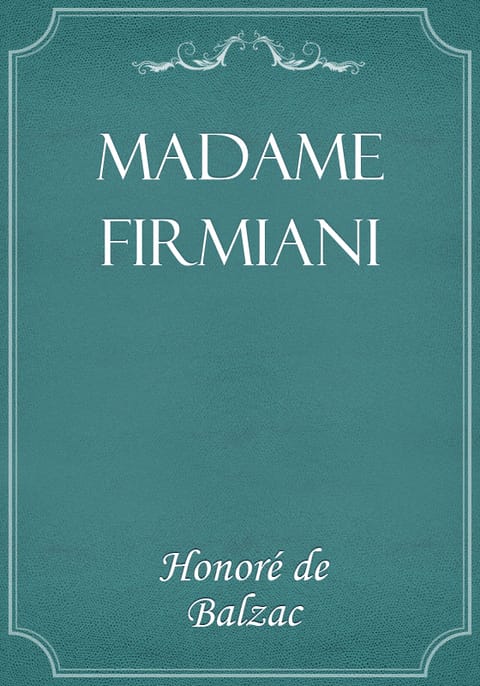 Madame Firmiani 표지 이미지