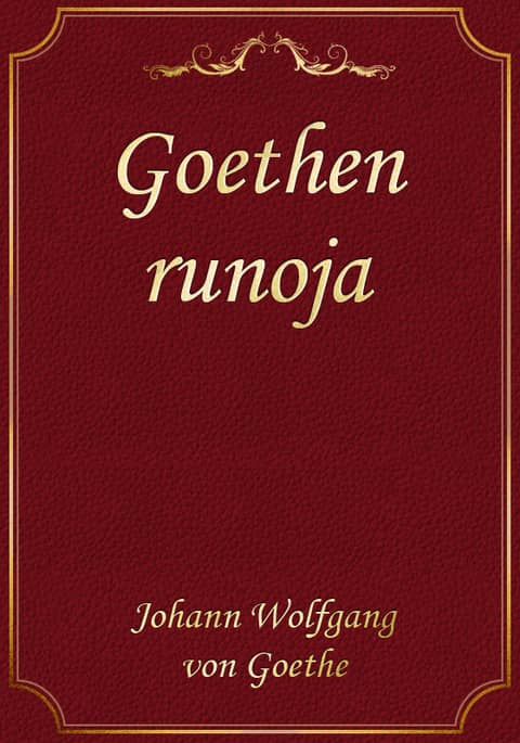 Goethen runoja 표지 이미지