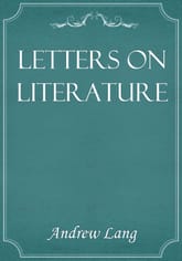 Letters on Literature 표지 이미지