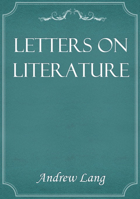 Letters on Literature 표지 이미지