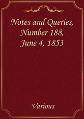 Notes and Queries, Number 188, June 4, 1853 표지 이미지