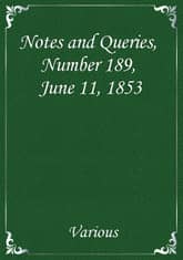 Notes and Queries, Number 189, June 11, 1853 표지 이미지