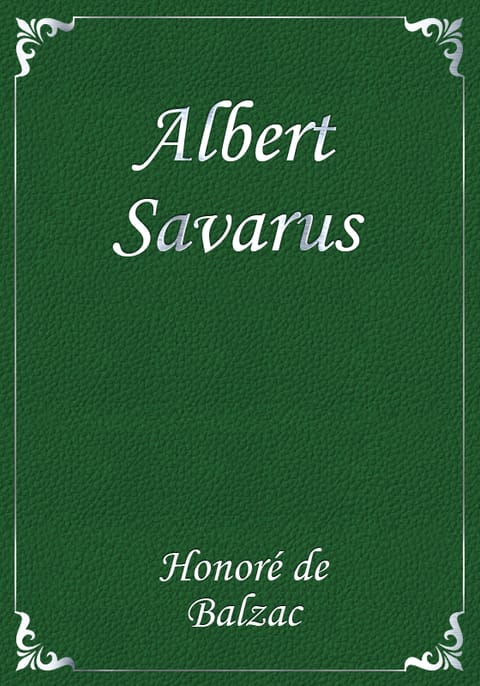 Albert Savarus 표지 이미지