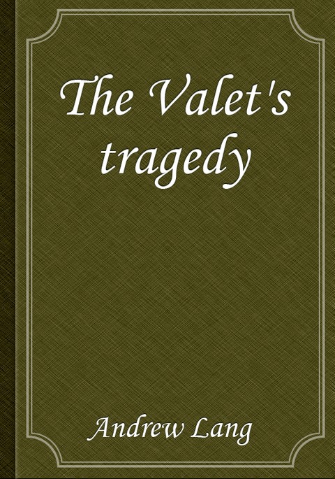 The Valet's tragedy 표지 이미지