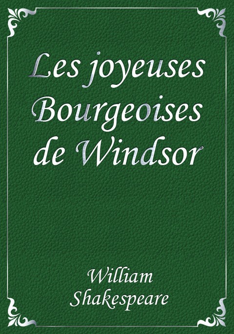 Les joyeuses Bourgeoises de Windsor 표지 이미지