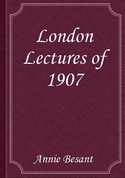 London Lectures of 1907 표지 이미지