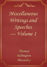 Miscellaneous Writings and Speeches — Volume 1 표지 이미지
