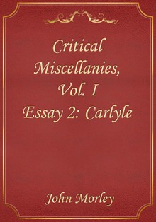 Critical Miscellanies, Vol. I - Essay 2: Carlyle