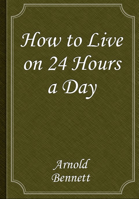How to Live on 24 Hours a Day 표지 이미지