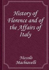 History of Florence and of the Affairs of Italy 표지 이미지
