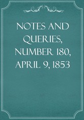 Notes and Queries, Number 180, April 9, 1853 표지 이미지