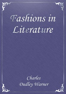 Fashions in Literature