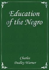 Education of the Negro 표지 이미지