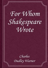 For Whom Shakespeare Wrote 표지 이미지