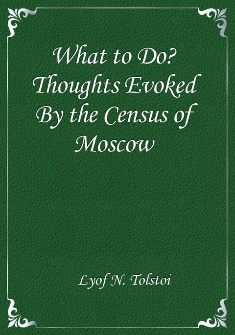 What to Do? Thoughts Evoked By the Census of Moscow 표지 이미지