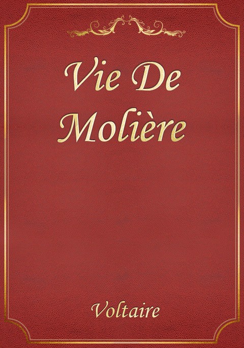 Vie De Molière 표지 이미지