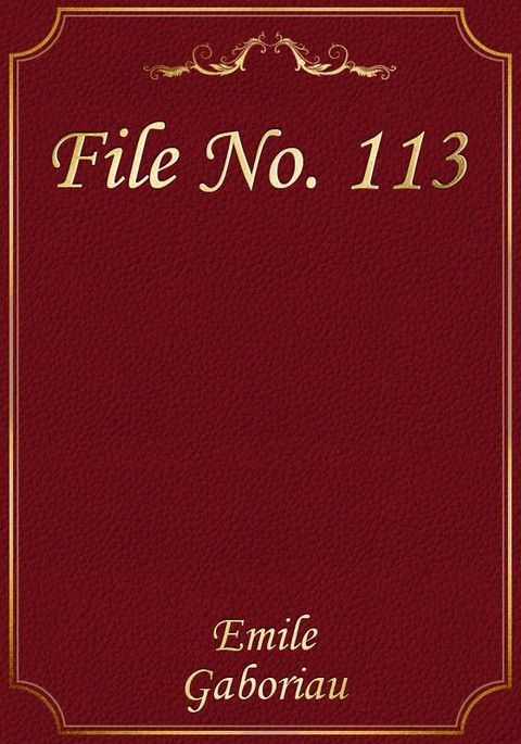 File No. 113 표지 이미지