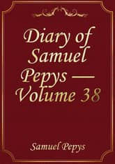 Diary of Samuel Pepys — Volume 38 표지 이미지