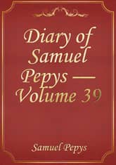 Diary of Samuel Pepys — Volume 39 표지 이미지