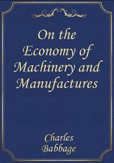 On the Economy of Machinery and Manufactures 표지 이미지