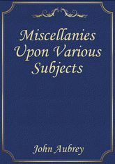 Miscellanies Upon Various Subjects 표지 이미지