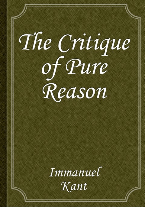 The Critique of Pure Reason 표지 이미지