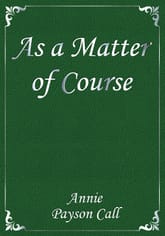 As a Matter of Course 표지 이미지