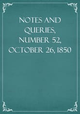 Notes and Queries, Number 52, October 26, 1850 표지 이미지