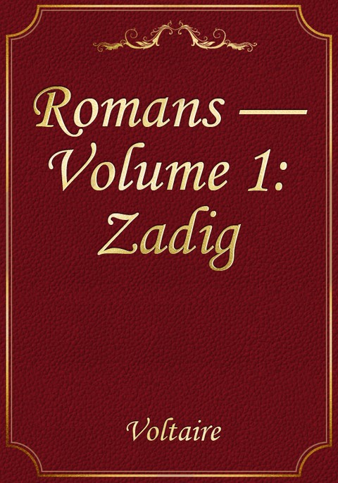 Romans — Volume 1: Zadig 표지 이미지