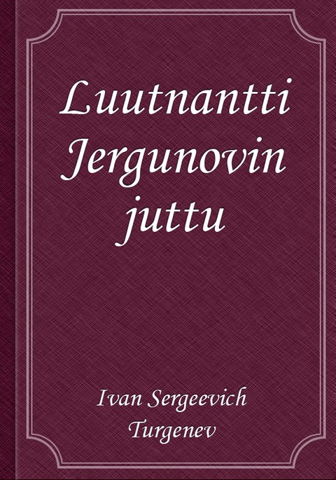 Luutnantti Jergunovin juttu 표지 이미지