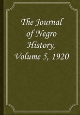 The Journal of Negro History, Volume 5, 1920 표지 이미지