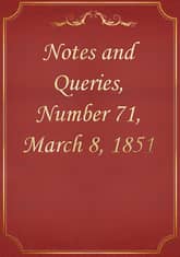Notes and Queries, Number 71, March 8, 1851 표지 이미지