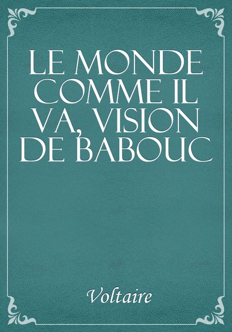 Le Monde Comme Il Va, Vision De Babouc 표지 이미지