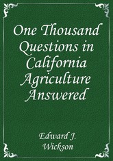 One Thousand Questions in California Agriculture Answered 표지 이미지