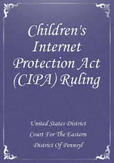 Children's Internet Protection Act (CIPA) Ruling 표지 이미지