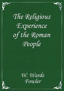 The Religious Experience of the Roman People