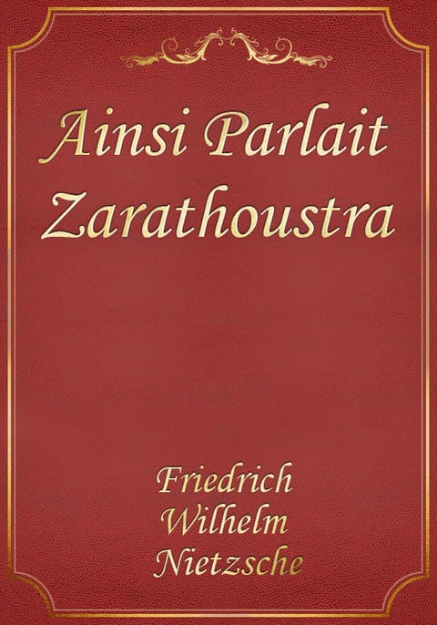 Ainsi Parlait Zarathoustra 표지 이미지