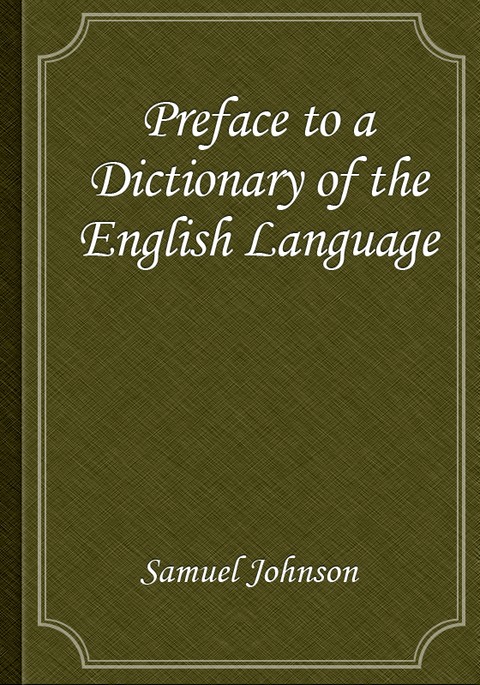 Preface to a Dictionary of the English Language 표지 이미지