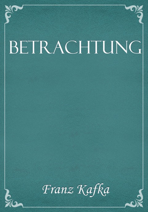 Betrachtung 표지 이미지