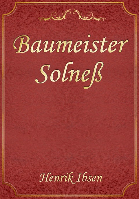 Baumeister Solneß 표지 이미지