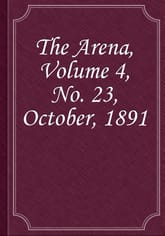 The Arena, Volume 4, No. 23, October, 1891 표지 이미지