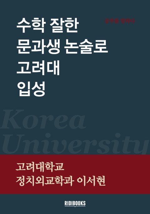 수학 잘한 문과생 논술로 고려대 입성! 표지 이미지