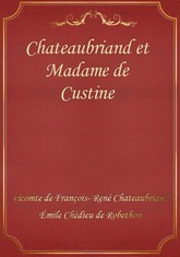 Chateaubriand et Madame de Custine 표지 이미지