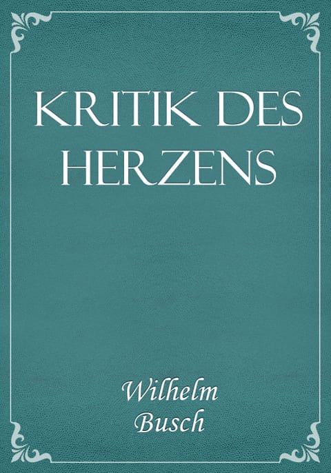 Kritik des Herzens 표지 이미지