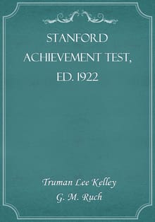Stanford Achievement Test, Ed. 1922