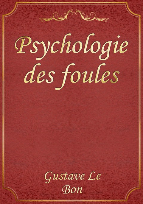 Psychologie des foules 표지 이미지