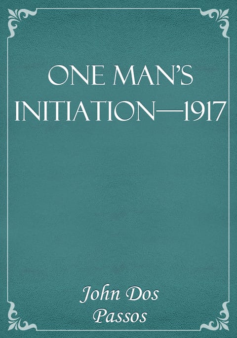 One Man's Initiation—1917 표지 이미지